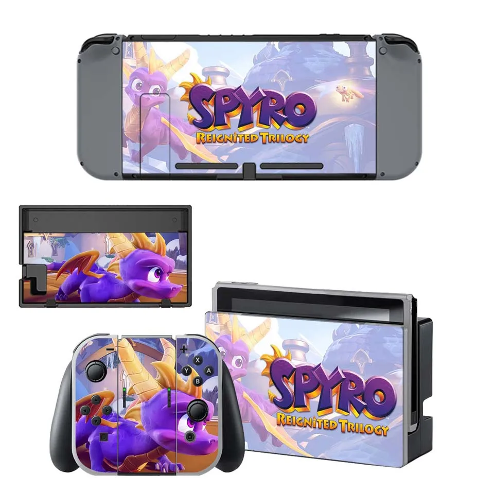 Виниловые шкуры, сменные наклейки Spyro, Набор наклеек для консоли nintendo Switch и контроллера Joy-Con