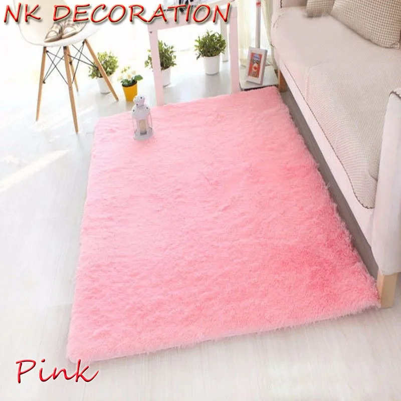 NK DECORATION 120cm*160cm Pink Carpet Bedroom Soft Floor Big Carpets