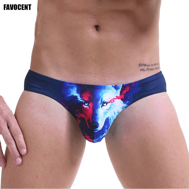 

High Quality Men Underwear 3D Animal Printing Sexy Briefs Men Breathable Mens Slip Male Panties Playful Good Stretch Briefs