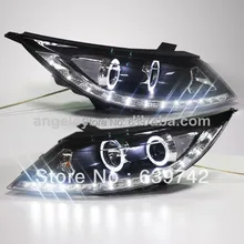 Для Kia Sportage R LED Ангельские глазки фара 2011-2012 год ldv1