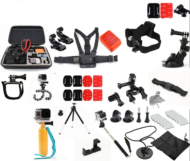 For GoPro accessories Family Kit GoPro accessories set GoPro accessories package for GoPro HD Hero 7 6 5 4 3+ 3 2 Free Shipping