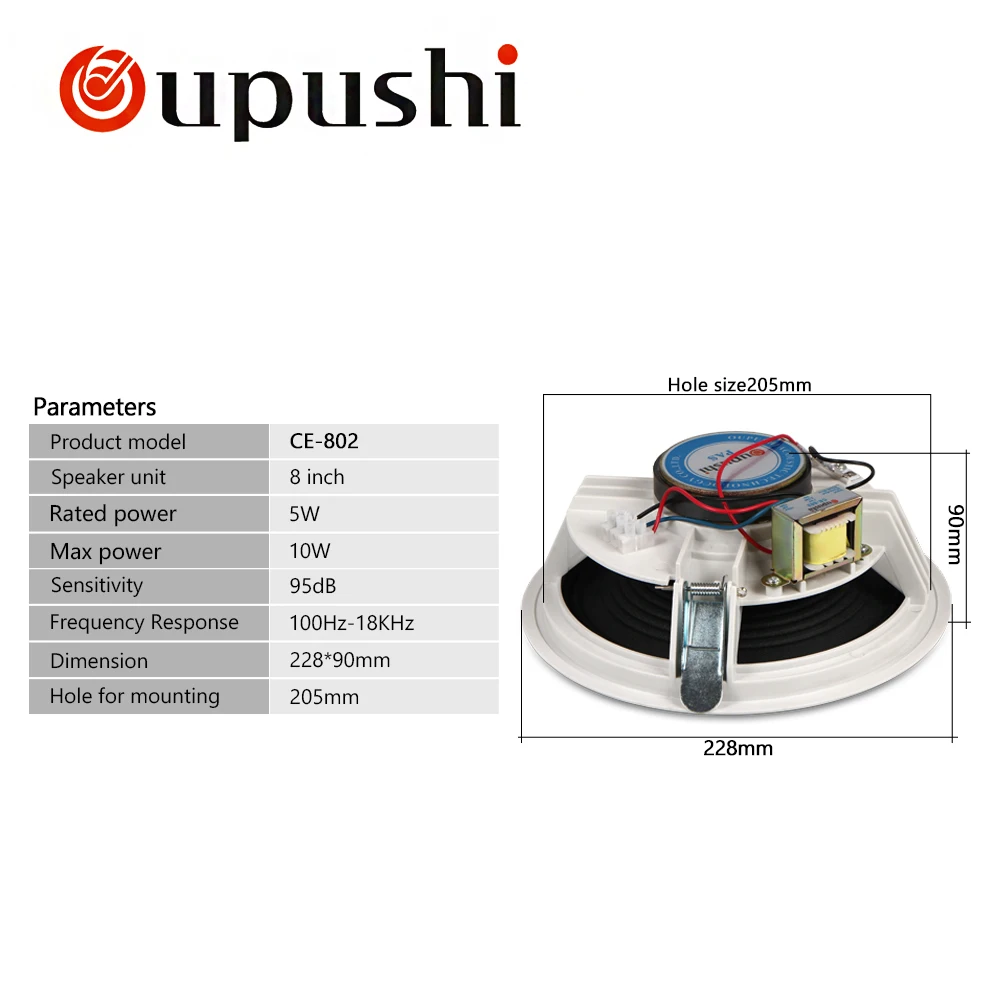 С фабрики системе звукоусиления 10 Вт динамик пассивный 8 дюймов потолочный громкоговоритель CE802