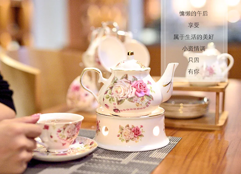 Модный набор кофейных чашек с блюдцем, европейский стиль, набор для послеобеденного чая, домашняя керамическая чашка, чайный горшок, кофейный набор, подарок для женитьбы