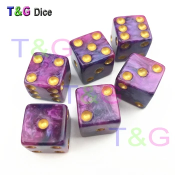 

16mm Mix-color D6 Cube Dice Set of Special High Quality Six Sided Drinking Dados D&d for Entertainment Board Game
