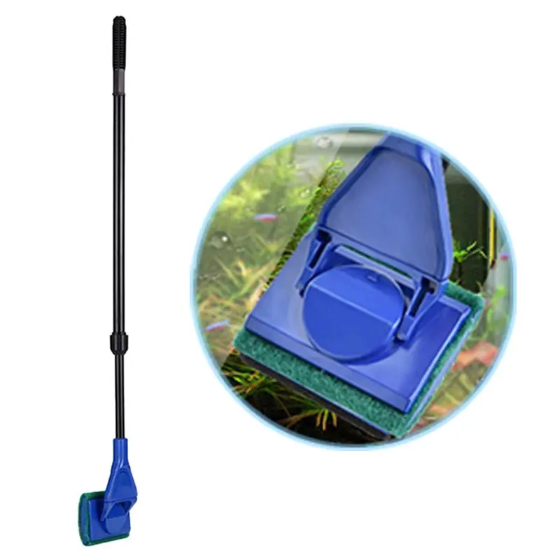 5 in 1 Aquarium Algae Fish Tank Kit Cleaning Tools Set Gravel Rake Grass Clip Clean Sponge Algae Brush Fishing Net Scraper Spong