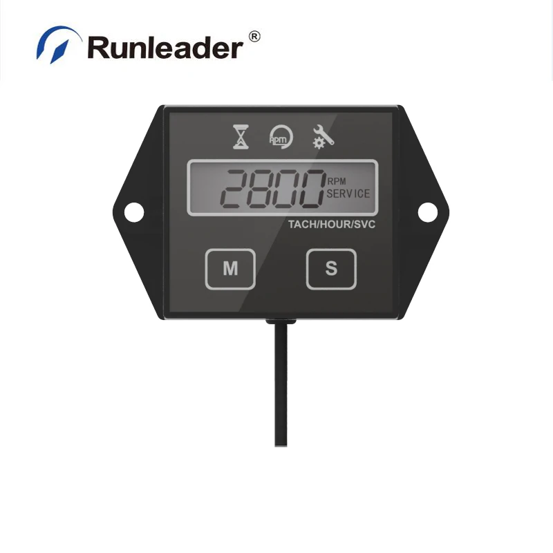 

LCD RL-HM011E gasoline Inductive Tachometer for Mower Motor Cycles Scooters Cleaners and Chainsaws