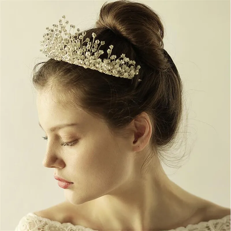 CC диадемы и короны Hairbands Театрализованное Кристалл лес стиль Стразы бусинами свадебные аксессуары для волос для Свадебные украшения o864