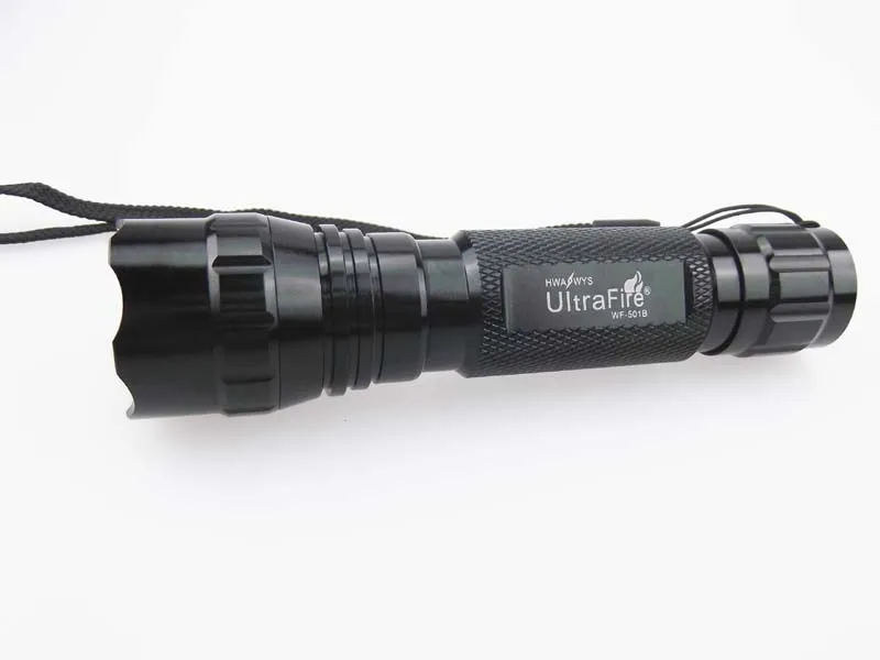 

Super Bright Tactical LED Torch Lamp 501B CREE XML2 U3 1600LM Cool While Light OP 5-mode LED Flashlight for Camping Hunting