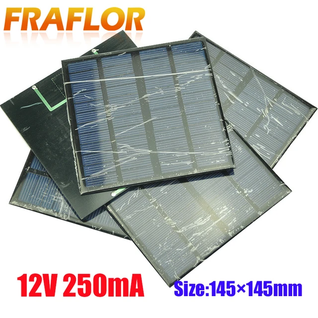 Mini Panel Solar 12v 3w 145*145mm