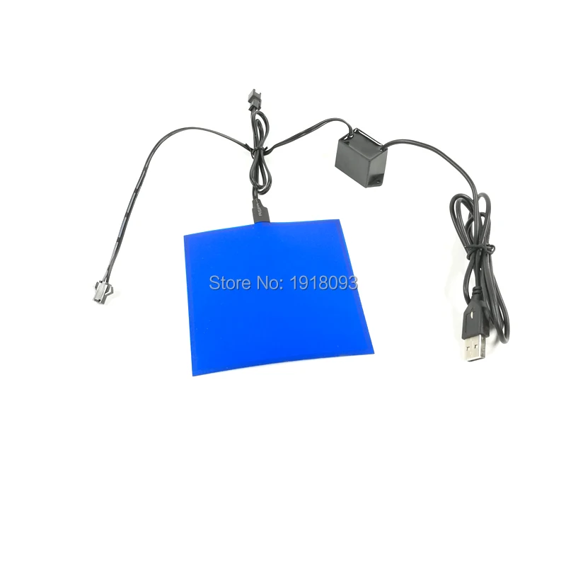 

2019 New 6 Color Choice Powered by DC-5V USB Drive 10X10CM Novelty Lighting EL Sheet EL panel for house festival decoration