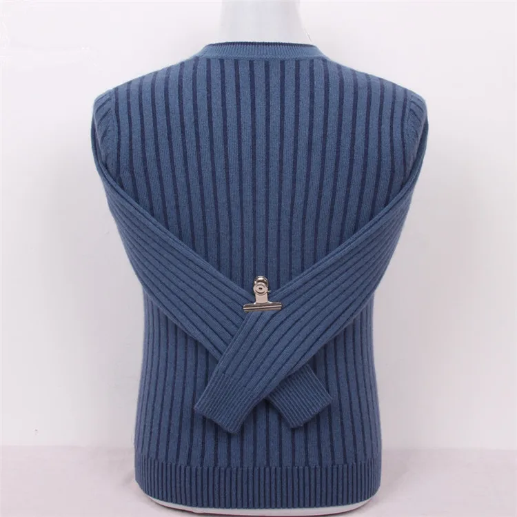 100% ziege kaschmir faden stricken männer fashion v-ausschnitt H-gerade dicke strickjacke dunkelgrau 2 farbe S/3XL