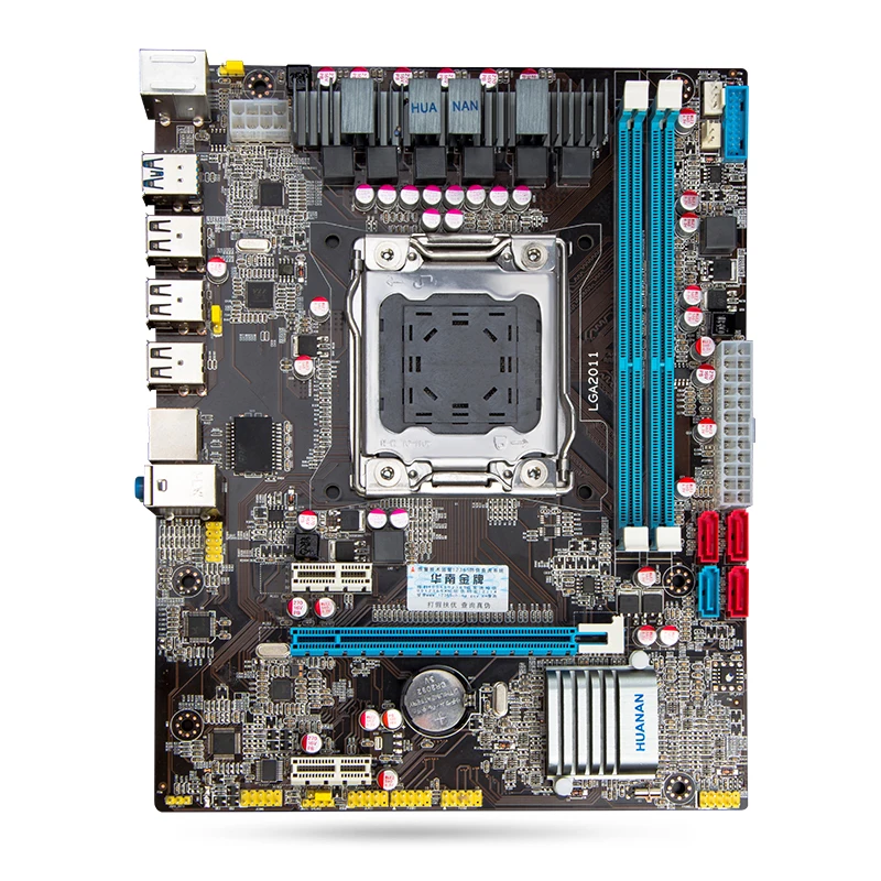 خصم العلامة التجارية اللوحة كومبو هوانان تشى M-ATX X79 LGA2011 اللوحة مع وحدة المعالجة المركزية إنتل زيون E5 2620 V2 SR1AN RAM 8G REG ECC