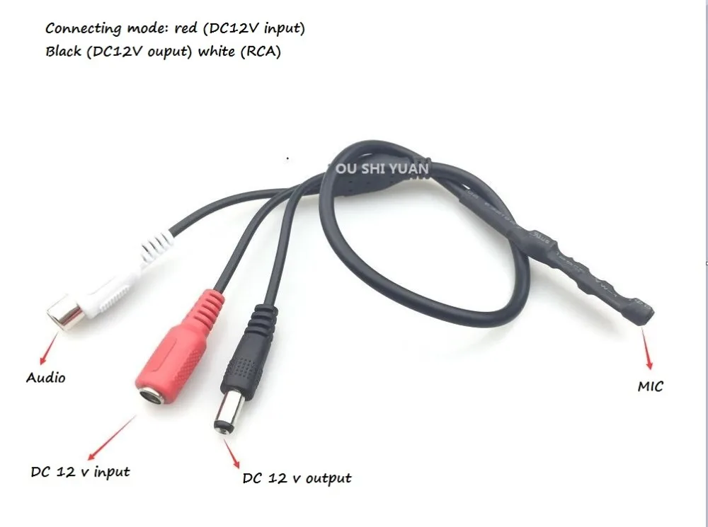 

Surveillance RCA CCTV Mic Microphone Sound Monitor CCTV Sound pick-up Camera