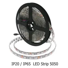 LED Strip 5050 RGB DC 12V 60LEDs/m 5m/lot Flexible LED Light 5050 LED Tape RGB/White/Warm White/Blue/Green/Red