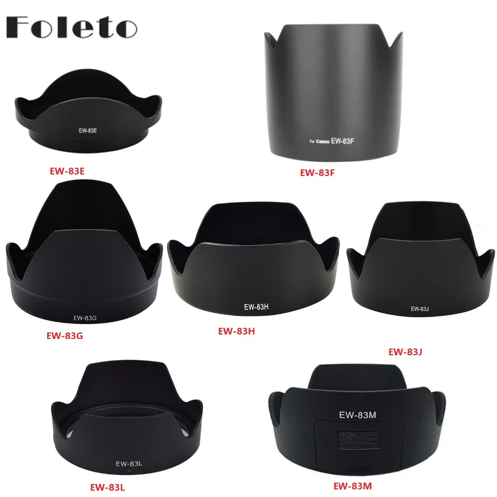 Hood for Canon EW-83J and 77mm Center Pinch Cap