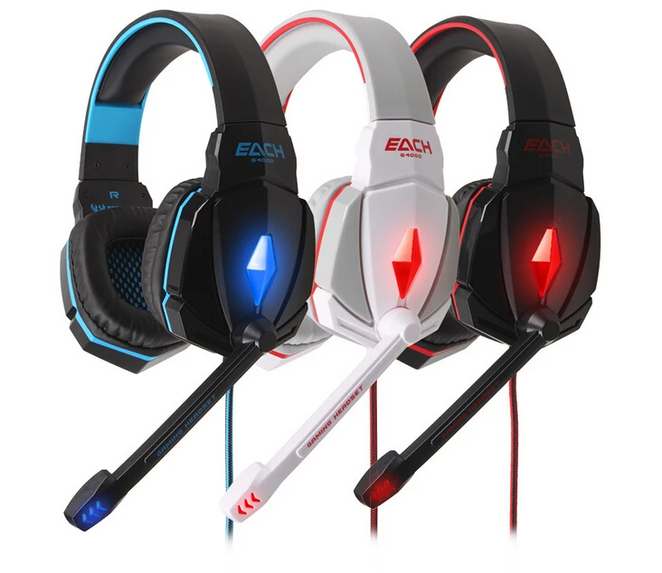 EACH G4000 Professional 3.5mm PC Gaming Stereo Noise Canelling Headset Headphone with Microphone HiFi Driver For Laptop Computer |