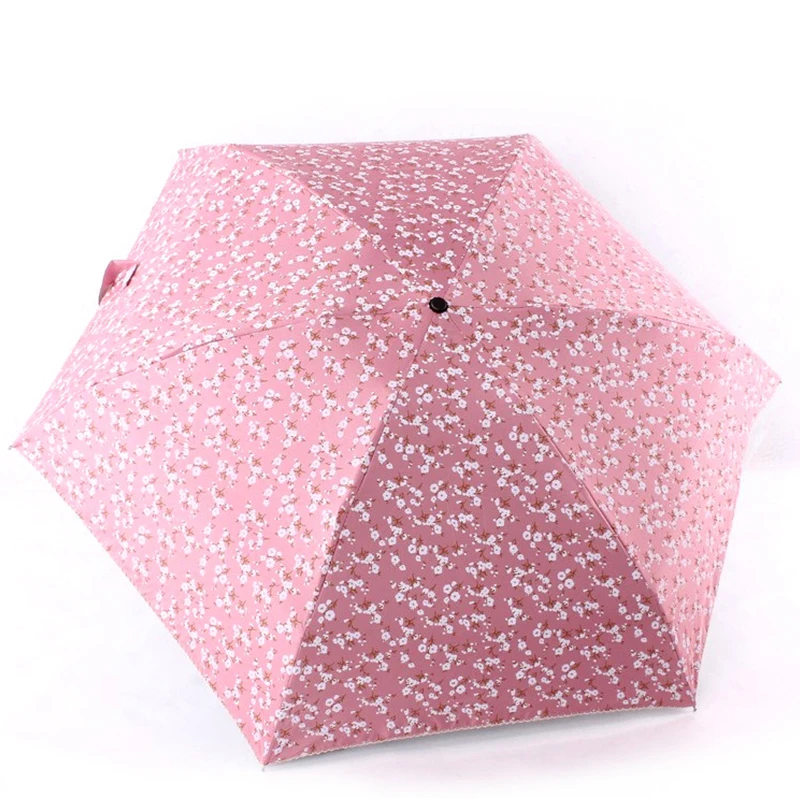 

Mini Pocket Umbrella Pink Small Size Sun Parasol Folding Umbrella For Women Sunny And Rainy Mini Fashion Folding Umbrellas