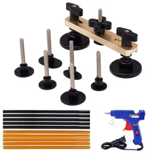 Car Pops- dent Bridge Dent Puller Kits with 10X pdr Glue Sticks 11mm*260mm Hot Melt Glue Gun 100W PDR hand tools set Herramentas
