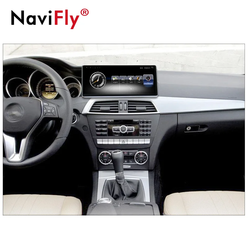 Flash Deal NaviFly 3+32 Android 7.1 car multimedia player for Mercedes Benz C Class C-Class W204/S204 2011 to 2013 GPS Video Audio 4G LTE 1