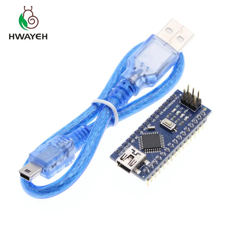 Nano V3.0 ATmega328P контроллер совместимый для arduino nano CH340 USB драйвер с кабелем NANO 3,0