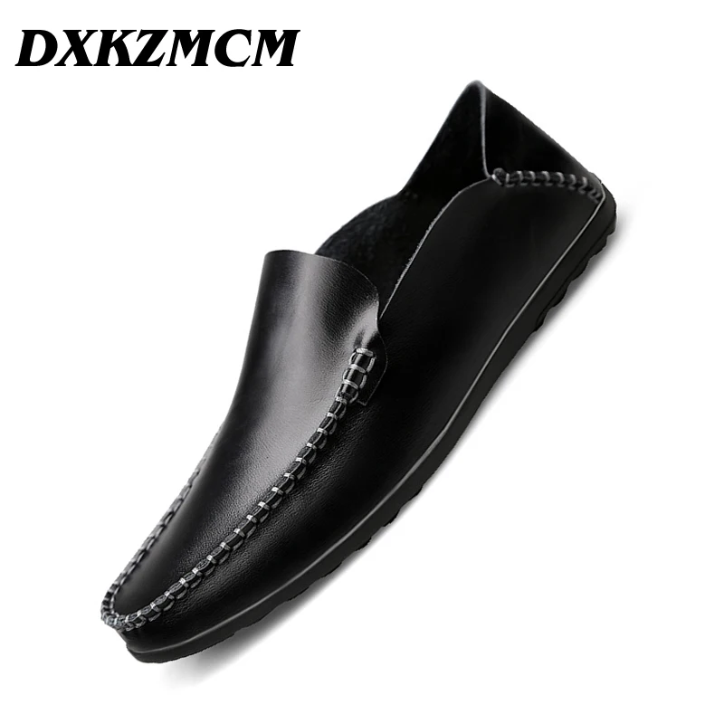 En Ligne DXKZMCM Doux En Cuir Hommes Mocassins Main Casual Chaussures Hommes Mocassins Pour Hommes En Cuir Chaussures Plates