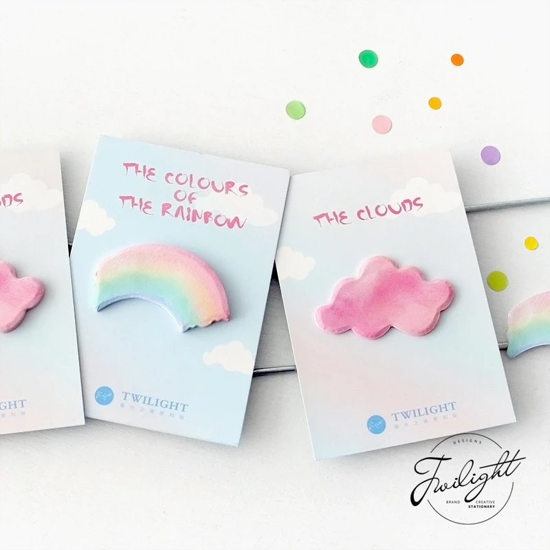 Cloud Sticky Notes Different Colors Shape Stock Photo Edit Now 585317426
