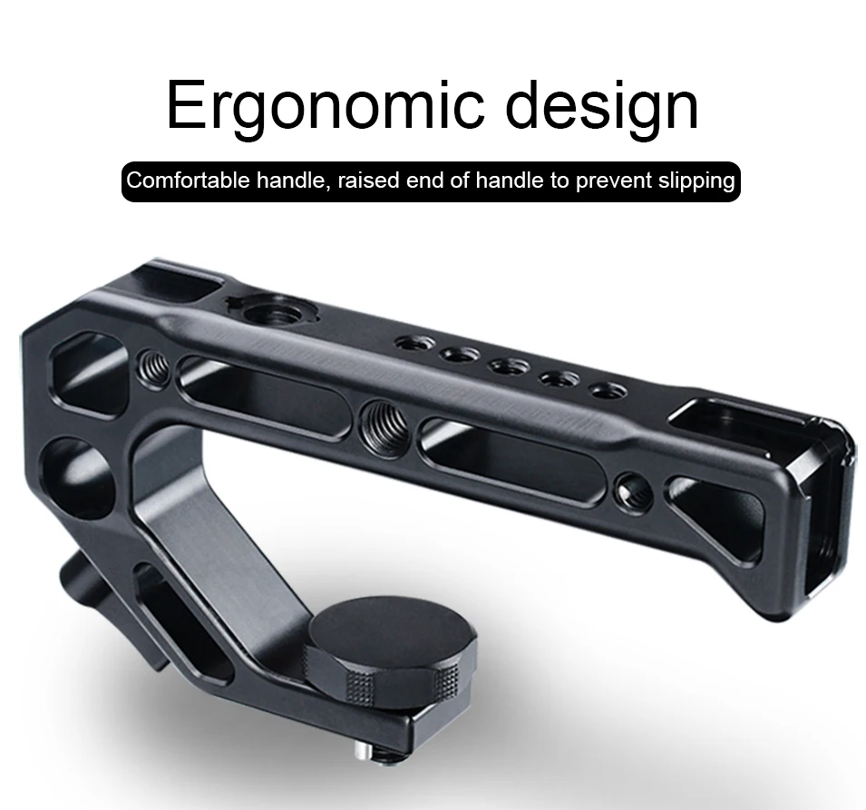 R008 универсальная камера Арри Топ Ручка Рукоятка W 4 Холодный башмак 1/4 3/8 отверстия для мониторов микрофона для Sony Nikon Canon Panasonic