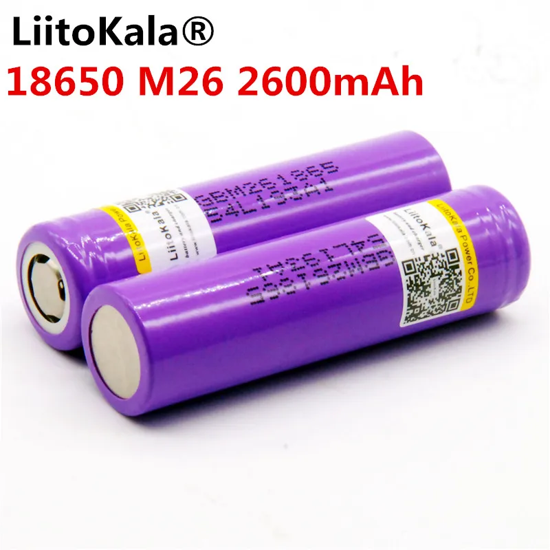 LiitoKala для LG M26 18650 2600mah 10A 2500 литий-ионная аккумуляторная батарея безопасная батарея для электронных сигарет/скутера