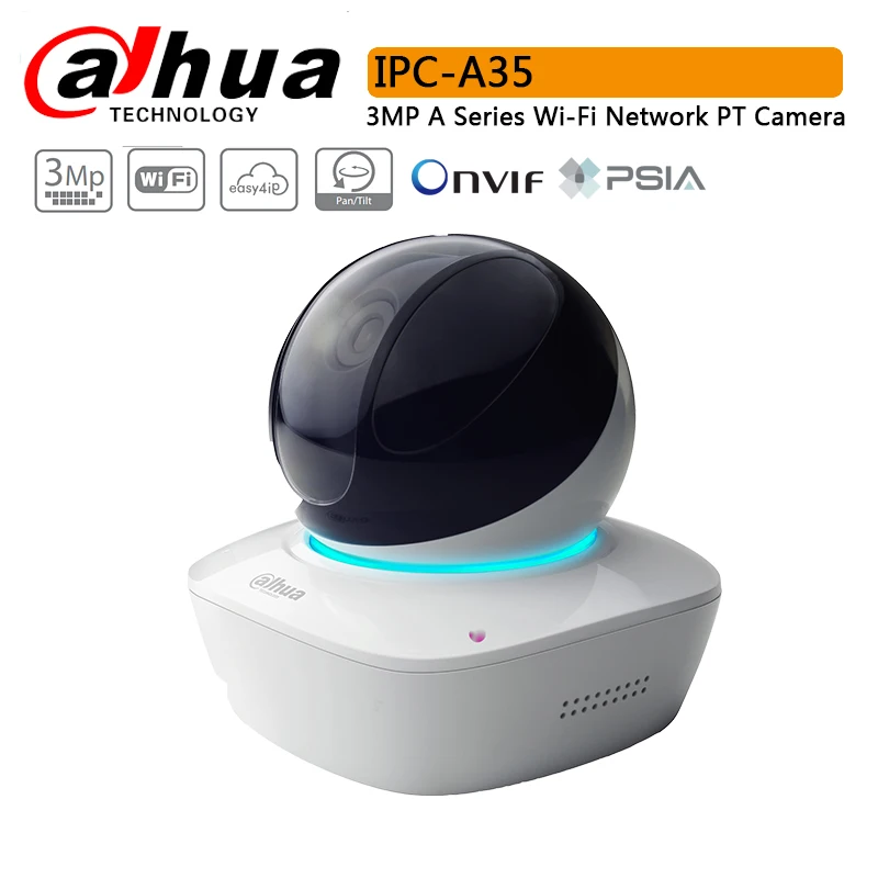 

DH IPC-A35 with logo original 3MP WiFi Network PT Camera Support MIC Speaker Easy4ip Cloud With SD Card Slot Wireless IP Camera