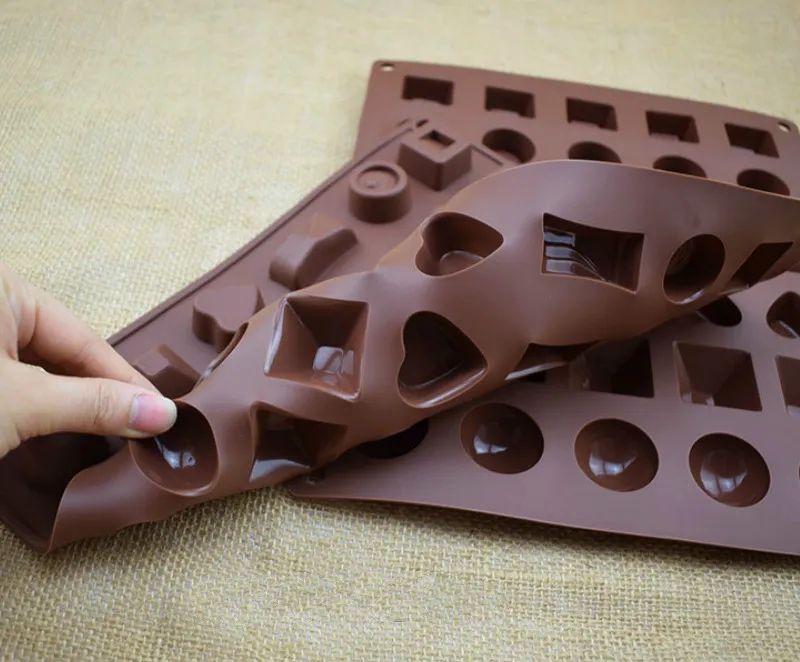 30-сетка силиконовая форма для шоколада мульти-shape форме, благодаря чему создается ощущение невесомости с интегрированной льда конфеты пресс-форм для выпечки Форма для выпечки тортов DIY Желе инструменты для помадки на торт украшения