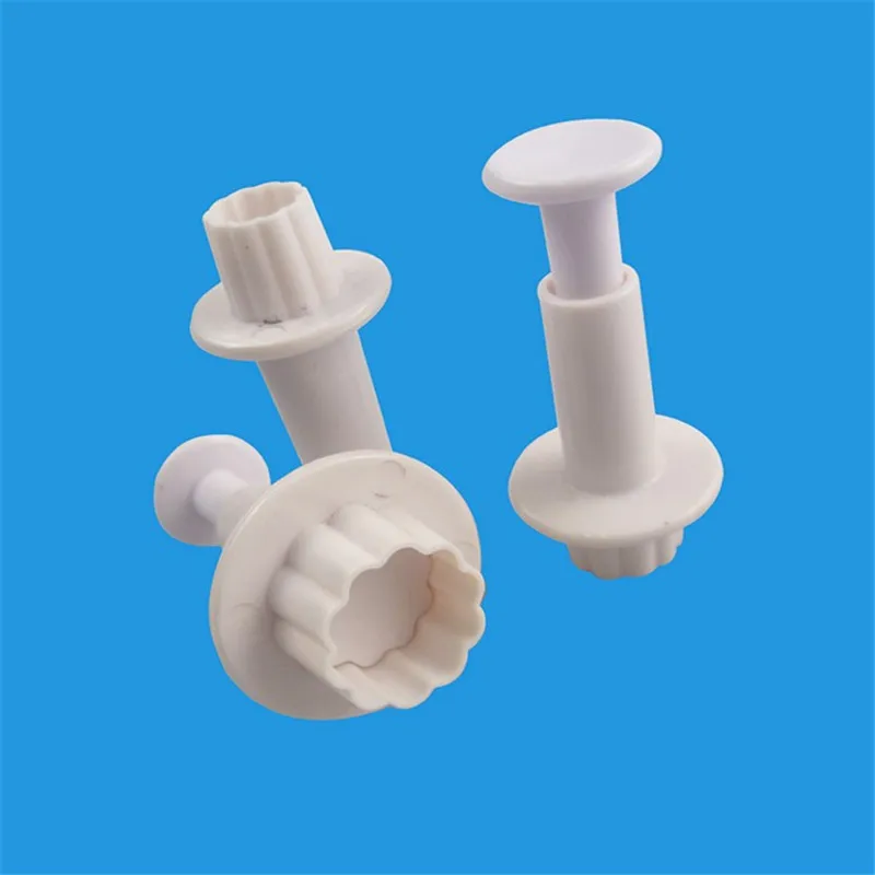 

3pcs Flower Cookie Plunger Cutter Fondant Gum Paste Cupcake Toppers Mold Biscuit Sugarcraft Cake Decorating Tools
