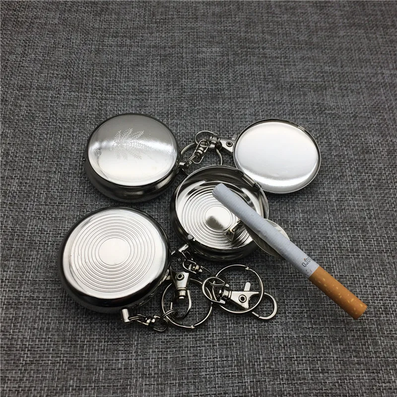Alalinong S01 Small Mini Pocket Portable Ashtrays Stainless Steel Key