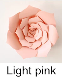 Свадебные украшения для дома DIY бумажные цветы настенные украшения фото фон зеленый искусственный цветок принадлежности для дня рождения, Q - Цвет: Light Pink 30cm 1pcs