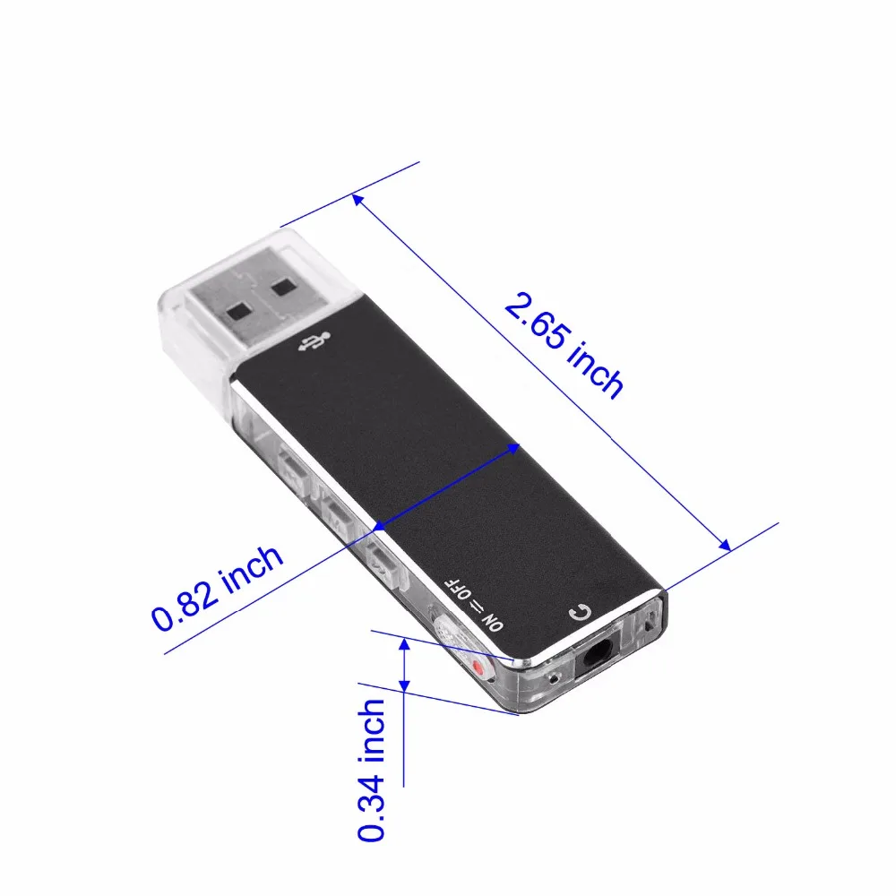 003 Escytegr мини диктофон цифровой звук аудио рекордер 8 ГБ USB флэш-драйвер MP3 плеер Диктофон с наушником