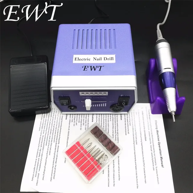 Ewt 35w Purple Pro Electric Nail Art Drill Machine Equipment Ewt 35w Purple Pro Electric Nail Art Drill Machine Equipment Manicure Pedicure Files