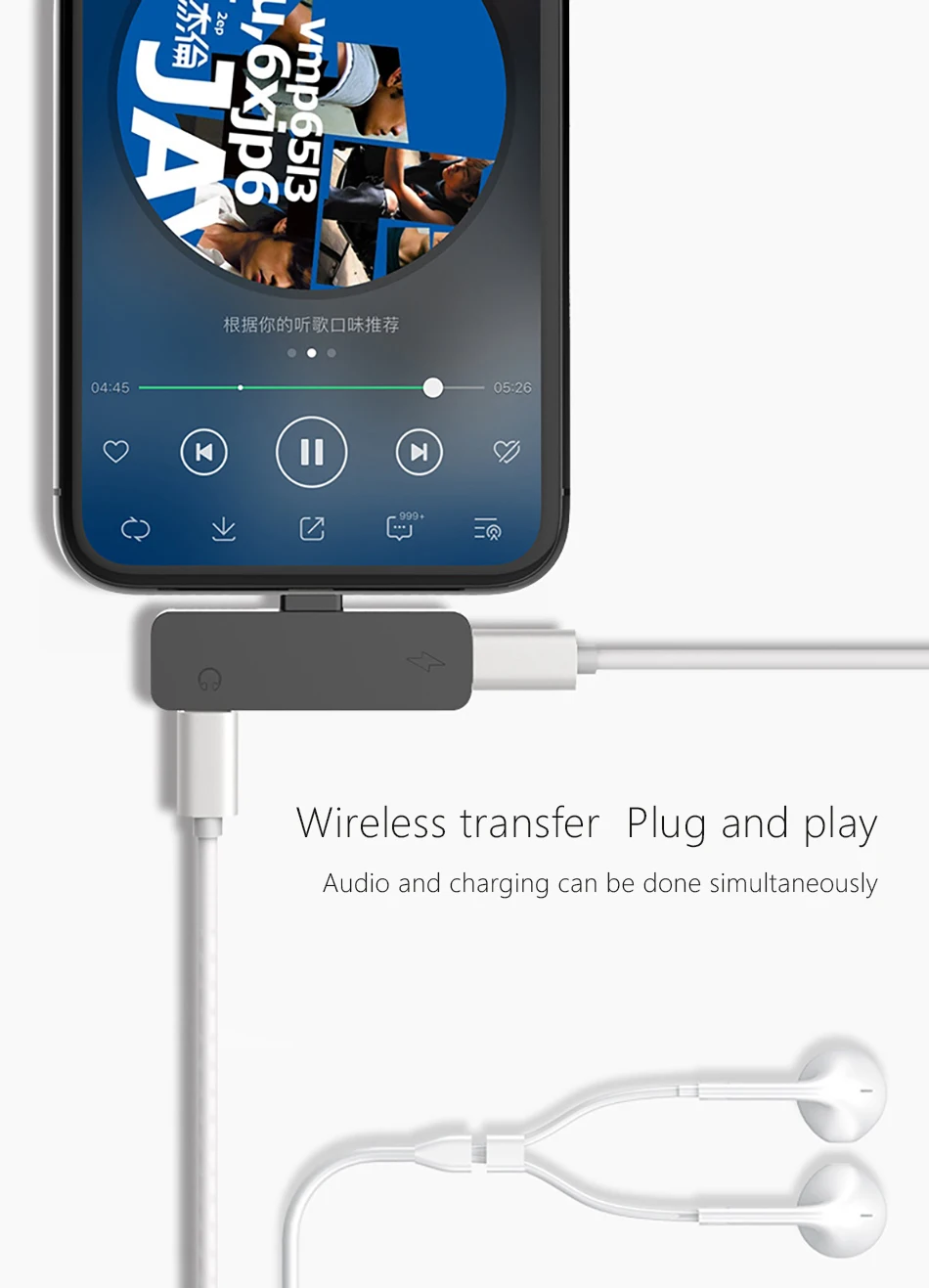 !ACCEZZ 2 in 1 Audio Adapter For iphone X 8 7 Plus XS MAX XR IOS 11 12 Lighting Charging Calling Earphone AUX Splitter Connector (6)