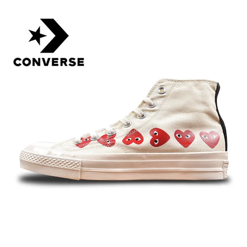 

Converse All Star CDG X Chuck Taylor 1970s HiOX 18SS Skateboarding White High-Top Authentic for Men and Women Casual Shoes Sport