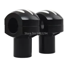 Черный алюминиевый сплав алюминиевый винтажный мотоцикл " 25 мм руль стояки зажим