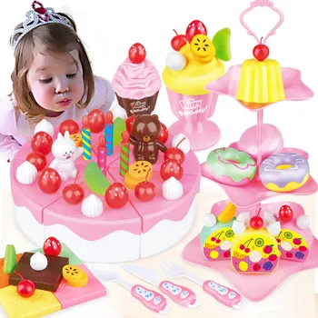 

Kids Baby Strawberry Cake Tea Time Toys Set ABS Play House Christmas Gifts M09