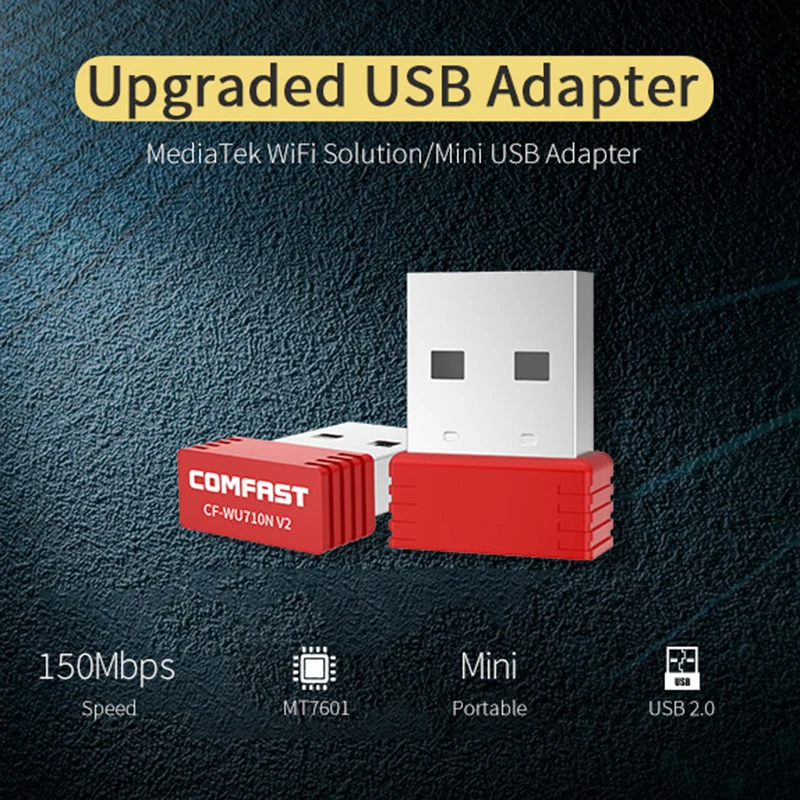 USB Беспроводной Wifi адаптер 2dBi Антенна 150 Мбит сетевой карты 802.11b/g/n Портативный мини-адаптер для рабочего стола CF-WU710 P15