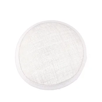 

5.2"(13cm) white sinamay fascinator base sinamay hair accessories DIY hair accessories headwear material 12pieces/lot MYQH019W