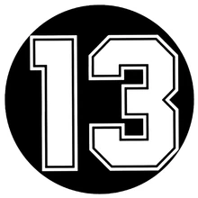 Ck2716 #18*18cm adesivo de carro 13, adesivo engraçado, decalque de vinil, prata/preta, adesivos automotivos para carros decoração para janela do carro pára-choque