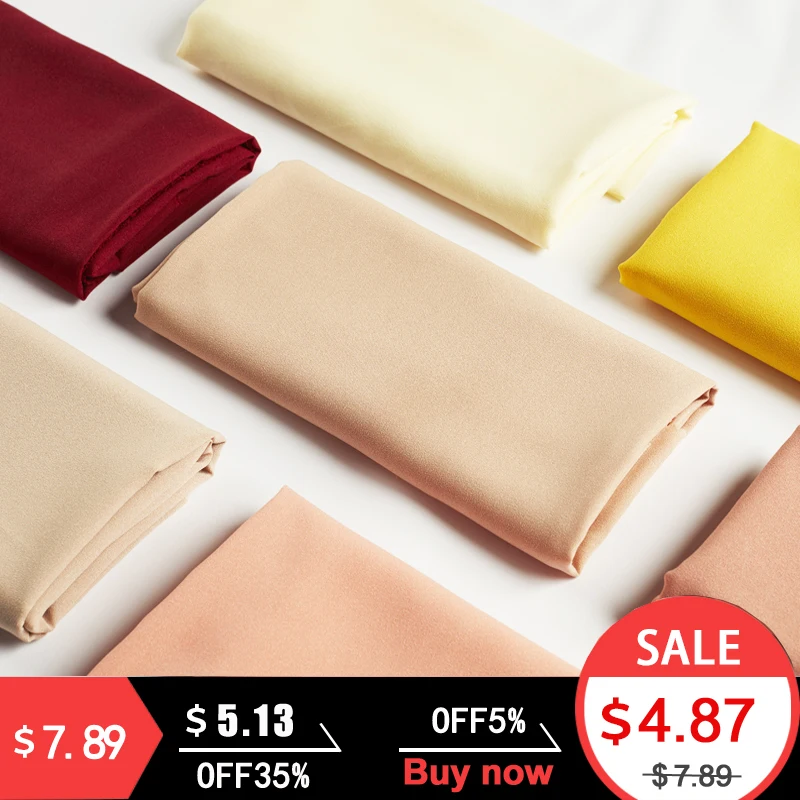 

Chiffon fabric by Meters tulle polyester cloth for dress solid color rayon fabric fashion clothing DIY hand sewing material