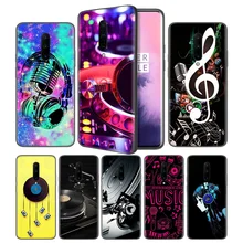 DDJ DJ Music Soft Black Silicone Case Cover for OnePlus 6 6T 7 Pro 5G Ultra-thin TPU Phone Back Protective