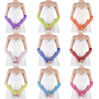 

Lady Lace Fingerless Mesh Gloves Solid Gloves Fishnet Stockings fashion Sexy Multi color Fishnet Half finger gloves #8