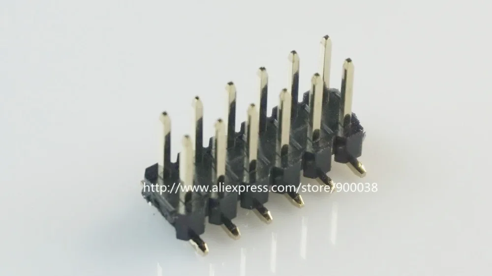 

10pcs 2x5 P 10 pin 2.54 mm SMT Pin Header Male dual row surface mount PCB Tin Rohs Reach two rows No locator peg cut by hand