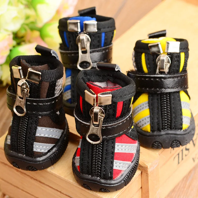 

Fast Shipping Dog Shoes Fashion Warm Waterproof Shoes Buty Dla Psa Dog Non-Slip Sneaker Striped Cotton Winter Shoes Pet Supplies