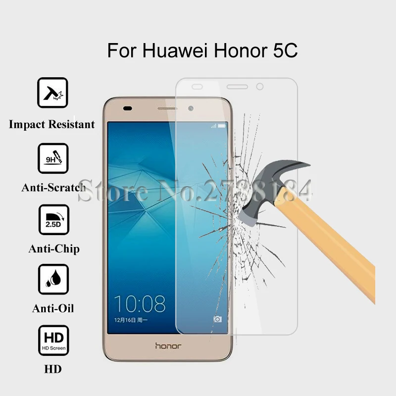 2 шт 0,26 мм 9H Премиум Закаленное стекло для huawei Honor 5C Защитная пленка, стекло для huawei Honor 5C стекло