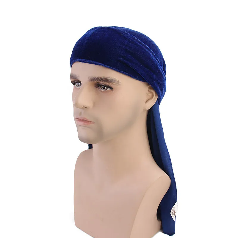 Unisex Men Women Soft Breathable Bandana Hat Doo Durag Long Tail Cap Headwrap