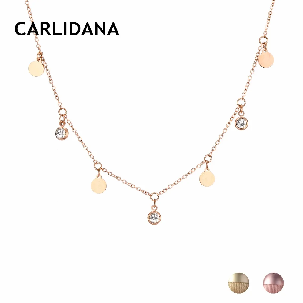 

Stainless Steel Neckalce for Women Gold Color Chain Necklace With Pendants Best Gifts for Friendship CARLIDANA Jewelry Fashion